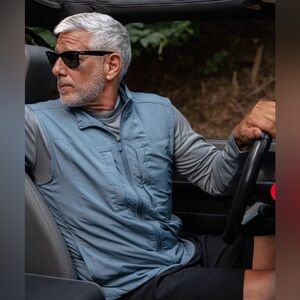 SCOTTeVEST Vest Mens XXL Cadet Blue RFID Travel Utility Pockets Outdoors TEC